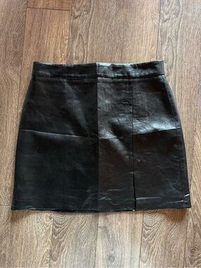 wilfred faux leather skirt